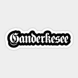 Ganderkesee written with gothic font Sticker